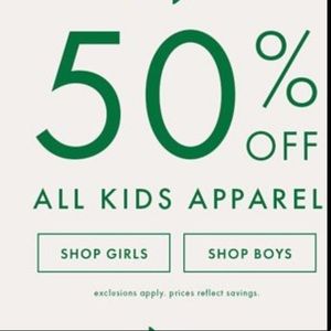 50% off when u bundle 2 or more pieces of kids